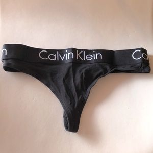 Calvin Klein Black Thong Panty Size S/M